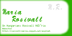 maria rosivall business card